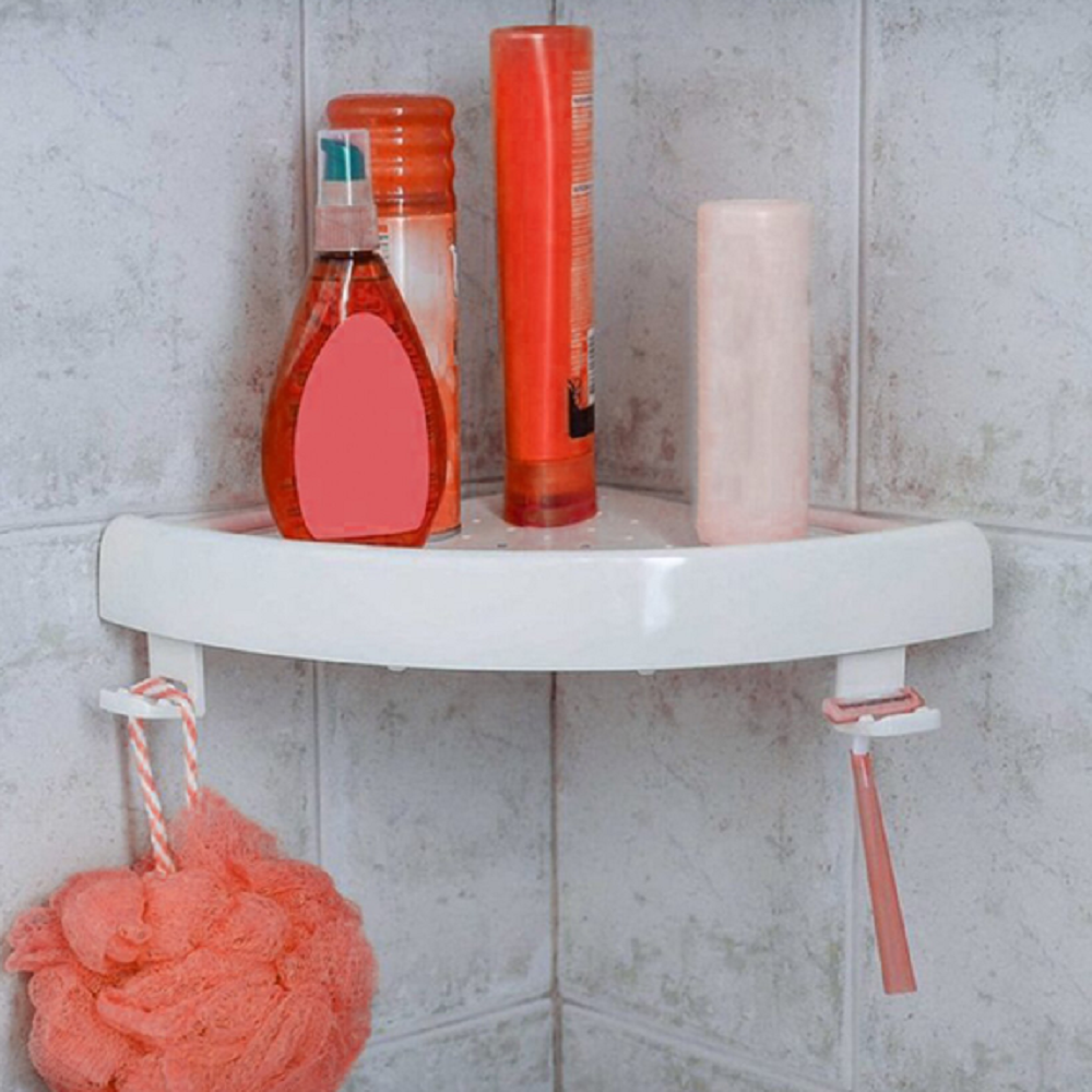 Csempére rögzíthető – szerelésmentes univerzális sarokpolc fürdőszobába, konyhába (BBM) (6)