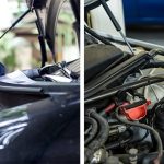 Hands of mechanic servicing a car