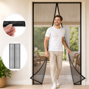 Mágneses szúnyogháló ajtóra, 210x100 cm - mágneszáras szúnyogháló (BBM)