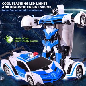 Police Transformers szuperhőssé alakuló távirányítós sportautó (BBJ) - 5. kép