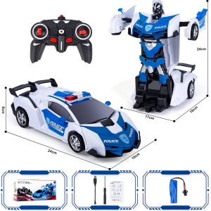 Police Transformers szuperhőssé alakuló távirányítós sportautó (BBJ) - 4. kép