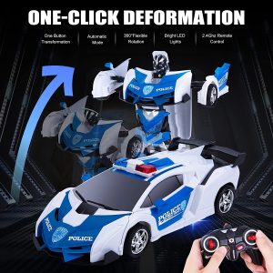 Police Transformers szuperhőssé alakuló távirányítós sportautó (BBJ) - 6. kép