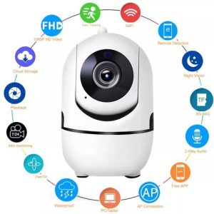Mozgatható okos WiFi kamera hang- és mozgásérzékelő szenzorral - telefonról irányítható (BBD) (THM) - 7. kép