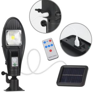 SOL1 Távirányítós, napelemes falra szerelhető kültéri lámpa - 100W (JX-258) (BBL) (FX) - Image 9