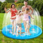 színes szökőkút szőnyeg gyerekeknek, pancsolójáték – 100 cm KÉK1