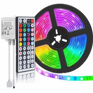 5050 RGB ledszalag, 5 méter, színváltós - 44 gombos távirányítóval (BBV) - Image 4