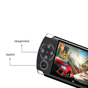 X6 Hordozható videójáték konzol - LCD kijelzővel, beépített játékokkal (BBV) - 5. kép