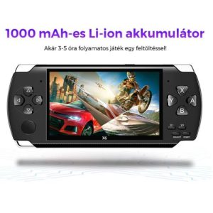 X6 Hordozható videójáték konzol - LCD kijelzővel, beépített játékokkal (BBV) - 4. kép