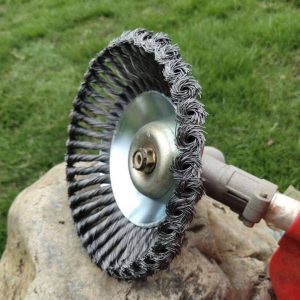 Térkő tisztító, gyomeltávolító kefe fűkaszához - 15 cm (BBV) - Image 6