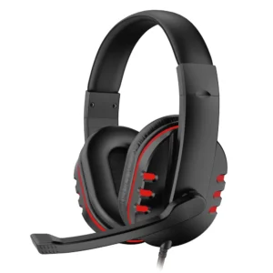 Gamer fejhallgató mikrofonnal - kényelmes, műbőr borítású, összehajtható - fekete, piros (BBV) (BBD) - Image 5