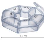 Kerek gyógyszeradagoló doboz heti kiosztással3