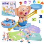 KX6380_1 Waga szalkowa edukacyjna nauka liczenia świnka 1-2