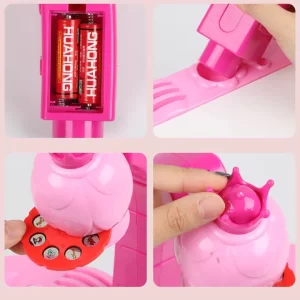 Zenélő kivetítős rajzasztal gyerekeknek - 12 darab színes filctollal, 24 darab mintával - rózsaszín (FX) (BBJ) (BBLPJ) - Image 9