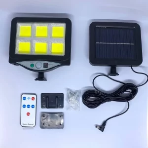 SL-F120 Kültéri COB LED napelemes fali lámpa, mozgásérzékelővel (BBL) - Image 5