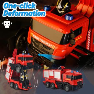 Távirányítós Transformers tűzoltóautó LED fényekkel és működő vízágyúval (BBJ) - 6. kép