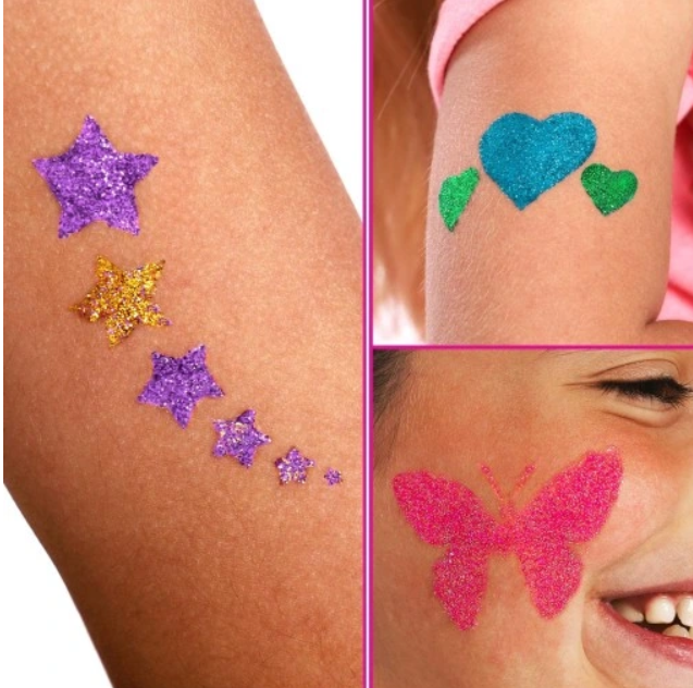 Beauty Bomb tetoválás készítő készlet gyerekeknek – vagány matricákkal, csillámokkal -könnyen lemosható (BBJ) 1