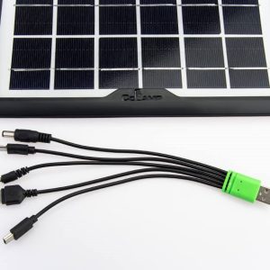 8W teljesítményű 5 töltőfejes szolár panel - 18 x 30 cm napelemes töltő panel (BBV) - 3. kép