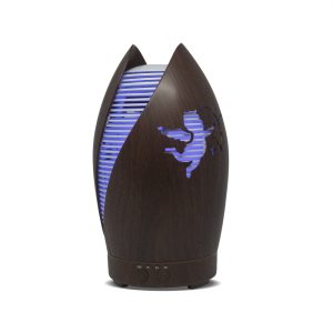 Ámor 7 LED-es aroma diffúzor távirányítóval - fahatású borítás, szabályozható üzemidő (BBV) (FX) - 3. kép