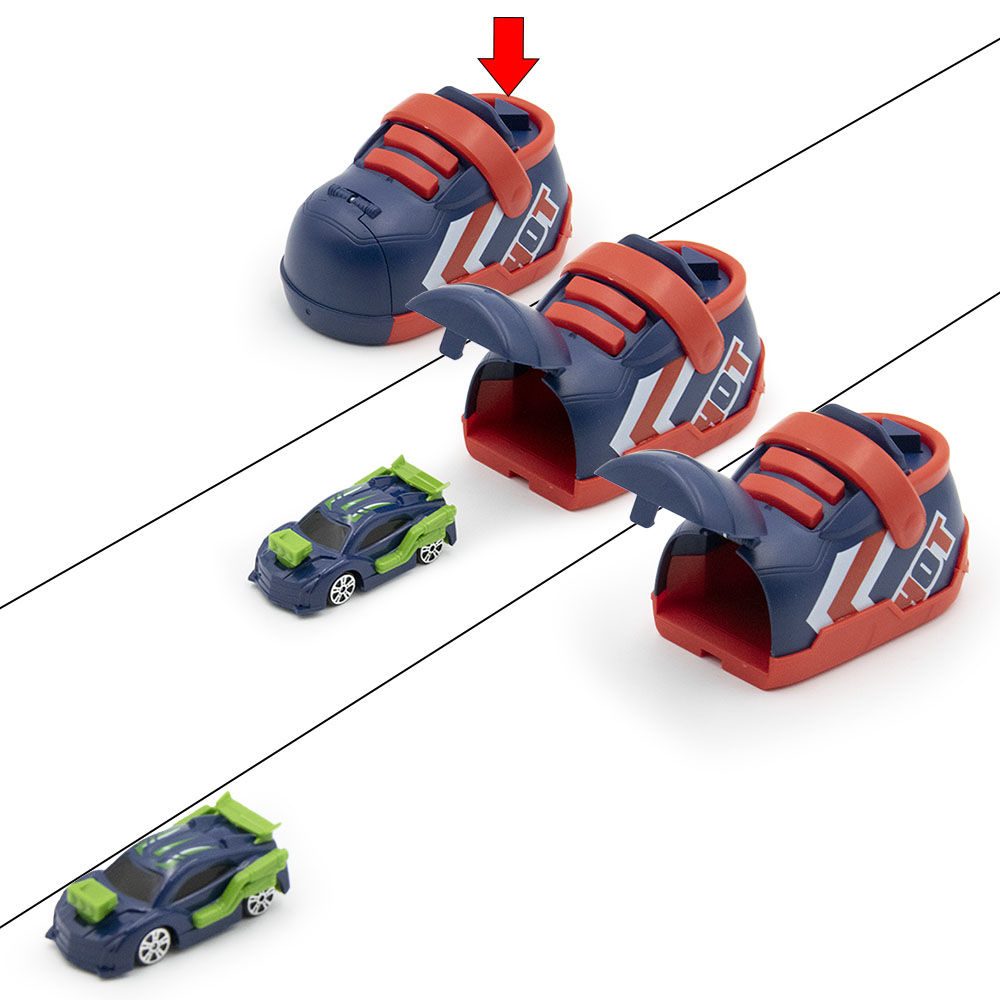 Kisautó kilövő állomás – sportcipő formájú kilövő állomással 1