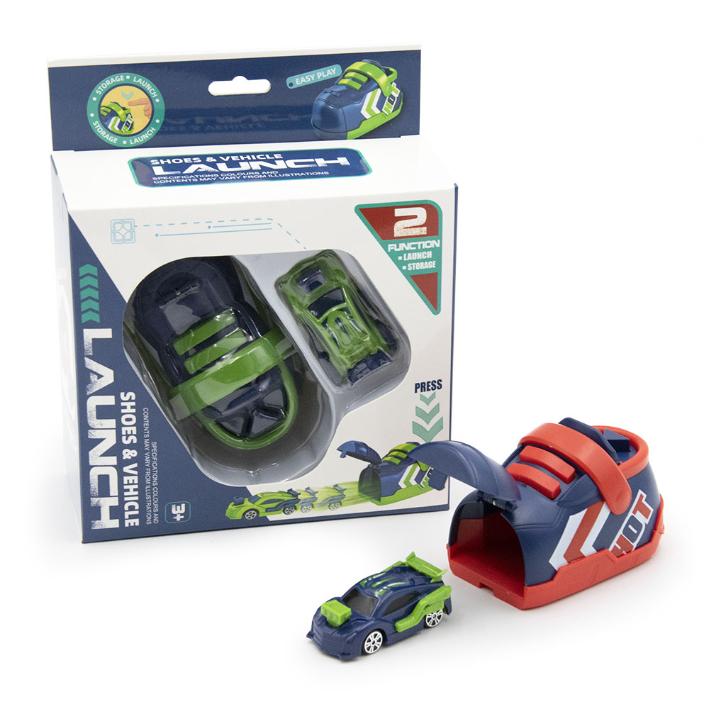 Kisautó kilövő állomás – sportcipő formájú kilövő állomással