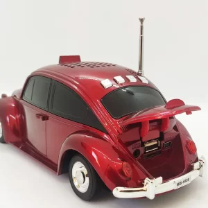 Volkswagen Bogár alakú világító bluetooth hangszóró és rádió - zenélő retro taxi működő fényszórókkal és guruló kerekekkel - 23 cm (FX)(BBD) - 3. kép