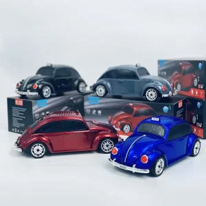 Volkswagen Bogár alakú világító bluetooth hangszóró és rádió - zenélő retro taxi működő fényszórókkal és guruló kerekekkel - 23 cm (FX)(BBD) - 7. kép