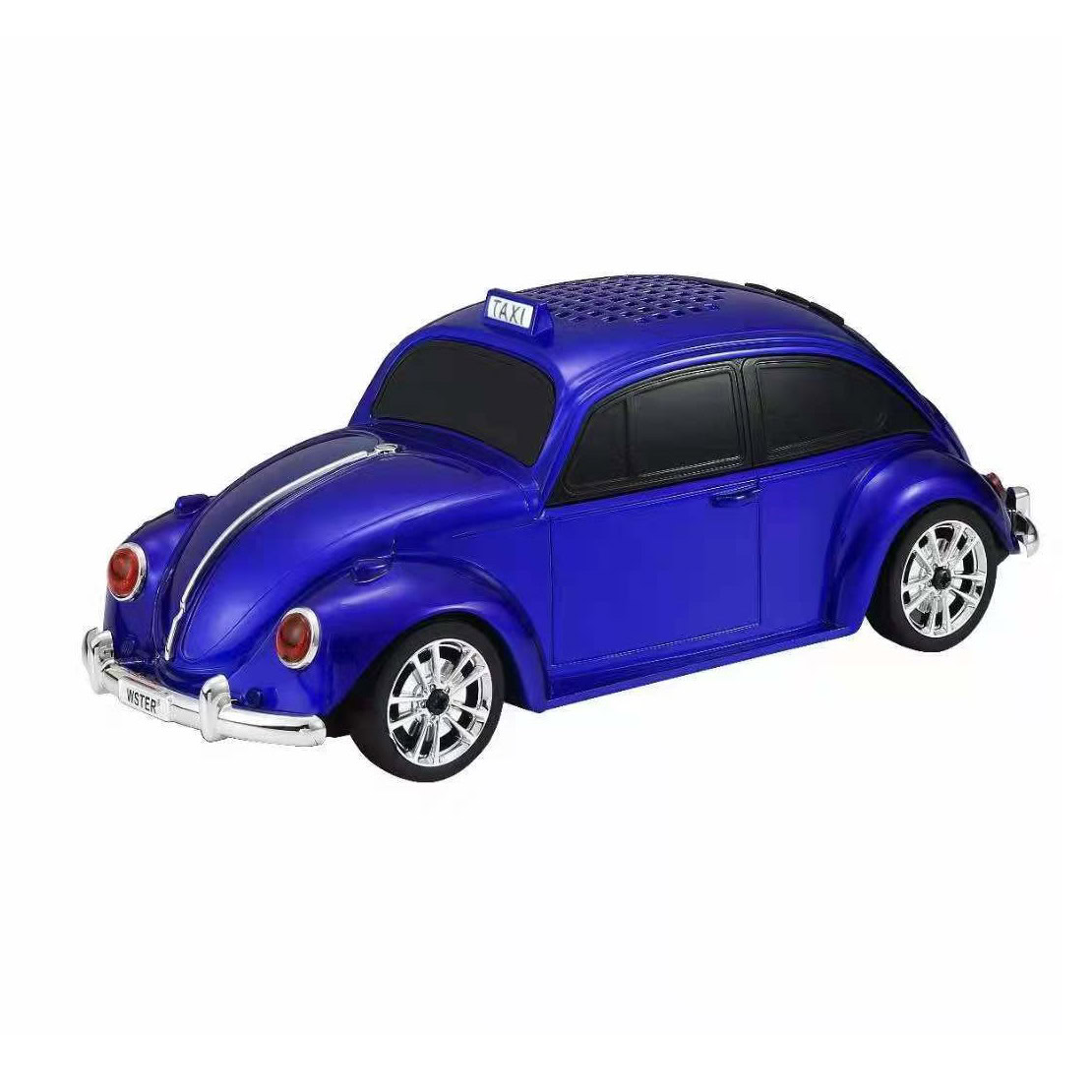 Volkswagen Bogár alakú bluetooth hangszóró és rádió – zenélő retro taxi guruló kerekekkel- 23 cm (3)