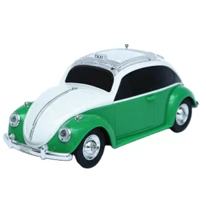 Volkswagen Bogár alakú világító bluetooth hangszóró és rádió - zenélő retro taxi működő fényszórókkal és guruló kerekekkel - 23 cm (FX)(BBD) - 4. kép
