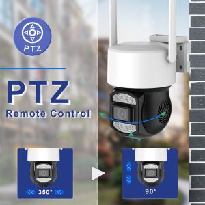 Telefonról vezérelhető PTZ02 WIFI-s biztonsági kamera - mozgásérzékelős, 360°-ban forgatható, időjárásálló - fekete - JE-A9 (BBV) - 4. kép