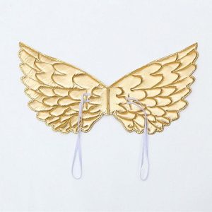 Farsangi unikornis jelmez kislányoknak szivárványszínű ruhával, fejdísszel és szárnyakkal - L méret - 130 cm magasságra (BBJ) - 5. kép
