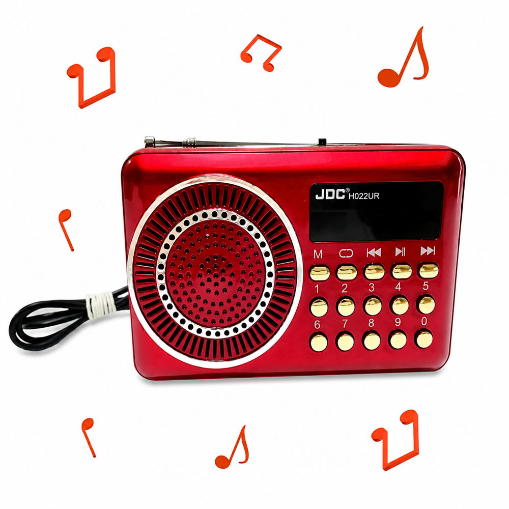 Klasszikus mini hordozható JOC FM rádió és zenelejátszó – USB+SD kártya bemenettel (BBL) 1 (2)