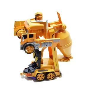 Robottá alakuló betonkeverő – akkus, távirányítós, zenélő és villogó munkagép transformers - 40 cm (BBJ) - Image 5