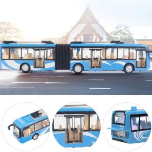 City bus - nagy méretű távirányítós csuklós trolibusz világító fényszórókkal és tölthető akkumulátorral - 36 cm (BBJ) - 4. kép