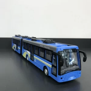 City bus - nagy méretű távirányítós csuklós trolibusz világító fényszórókkal és tölthető akkumulátorral - 36 cm (BBJ) - 3. kép