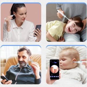 Vezeték nélküli endoszkópos fültisztító készülék - WiFi-s otoszkóp cserélhető szilikon fejekkel (THM) (BBD) - 7. kép