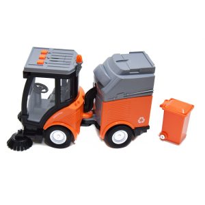 Elemes játék utcaseprő és szemétszállító autó kukával, hang- és fényhatásokkal - 1:16 méretarányú (BBMJ) (BBJ) - Image 7