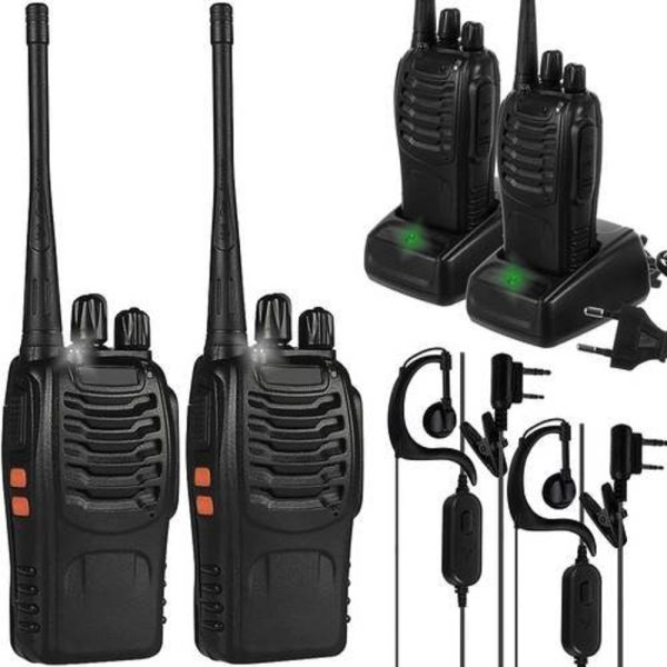 2 darabos Walkie Talkie szett zseblámpával, fülhallgatóval és nagy ható távolsággal (BB-20446) (5)
