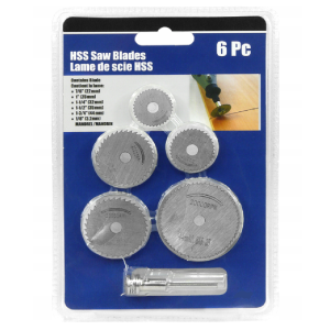 6 db-os, fúrógépre csatlakoztatható mini vágókorong készlet fémhez, fához, műanyaghoz - 22, 25, 32, 35 és 44 mm-es fűrésztárcsákkal (BBKM) (BBD) - Image 4