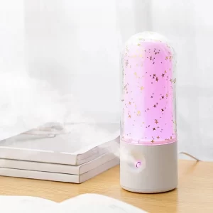 Ultrahangos USB aroma diffúzor csillag mintával - 3in1 aromaterápiás készülék, párásító és nyugtató hatású éjjeli fény (BBJH) - 6. kép