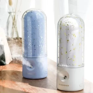 Ultrahangos USB aroma diffúzor csillag mintával - 3in1 aromaterápiás készülék, párásító és nyugtató hatású éjjeli fény (BBJH) - 4. kép