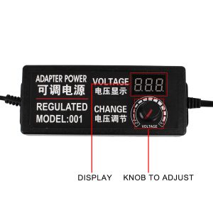 LCD kijelzős hálózati adapter túltöltés elleni védelemmel és feszültség szabályozóval - 100V-240V 50/60Hz (THM) - 7. kép