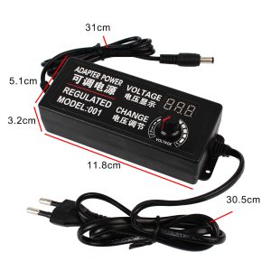 LCD kijelzős hálózati adapter túltöltés elleni védelemmel és feszültség szabályozóval - 100V-240V 50/60Hz (THM) - 6. kép