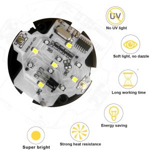 2 db-os mini RGB LED lámpa szett távirányítóval - kör alakú, színes hangulatvilágítás konyhába, hálószobába, nappaliba (BBV) - 6. kép