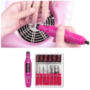 Professzionális elektromos manikűr és pedikűr csiszológép – 12 cserélhető fejjel, erőteljes és precíz körömápoló szett otthonra (FX) (BLLV) - Image 4