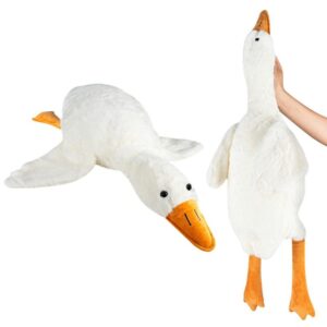 Aranyos plüss liba - pihe-puha tapintású, fehér játék liba - 90 cm (BBLPJ)(BBE) (BBJ) - 8. kép