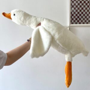 Aranyos plüss liba - pihe-puha tapintású, fehér játék liba - 90 cm (BBLPJ)(BBE) (BBJ) - 11. kép