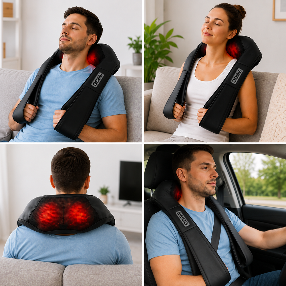 Shiatsu intenzív nyak és testmasszírozó infravörös fűtés funkcióval