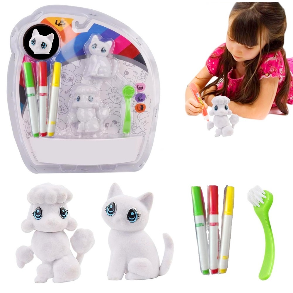 Kreatív színezhető firka plüss többszőr kiszínezhető kisállat (BBMJ) 6