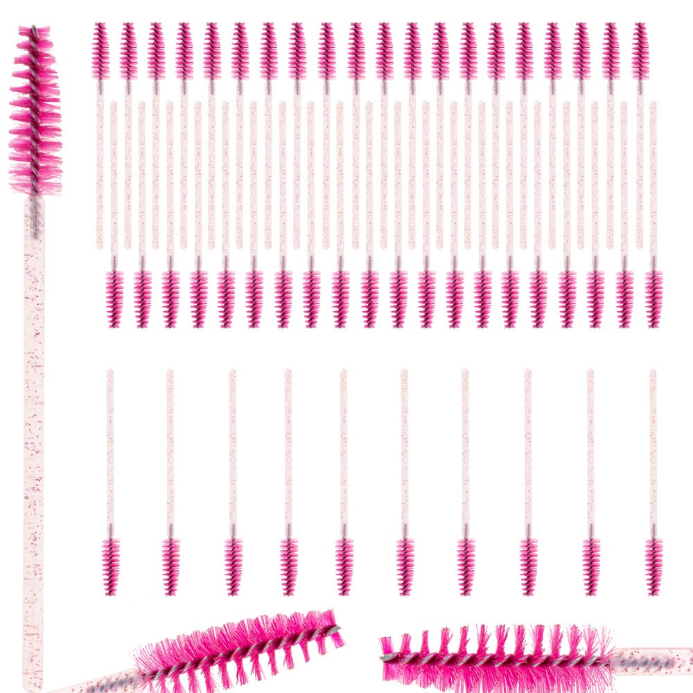 Szempilla és szemöldök spirális kefe 50 darabos készlet