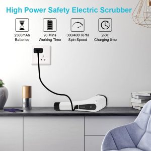 3in1 elektromos tisztító kefe, cserélhető fejekkel, kihúzható nyéllel - 25W (BBM) - 5. kép